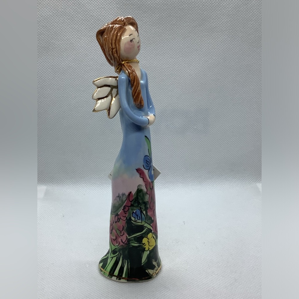 Blue Sky Clay Works Heather Goldminc Praying Angel Hand Painted Ceramic 2002 NIB - Picture 5 of 10